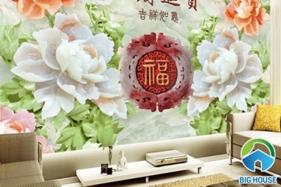 gạch tranh dán tường 3d tranh ngọc - DD3