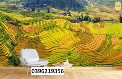 Tranh gạch đẹp ruộng bậc thang