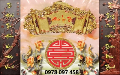 Gạch tranh 3D trang trí phòng thờ