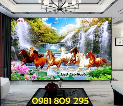 tranh 3d mã đáo thành công - gạch tranh 3d ngựa