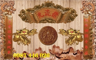 Gạch 3d tranh gạch phòng thờ HP3792