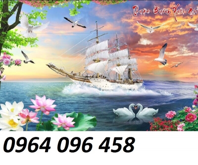 Gạch tranh 3d thuận buồm xuôi gió - MN95