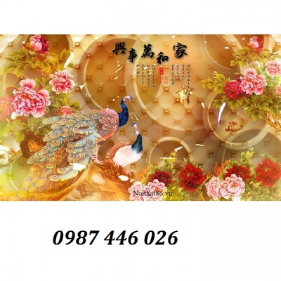 Tranh ốp tường chim công HP86282