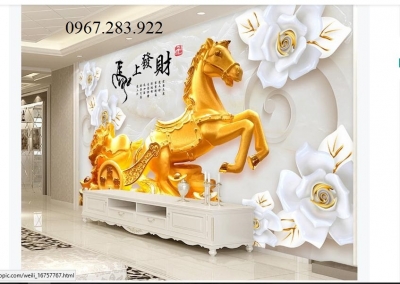 Gạch ốp tường 3D bát mã