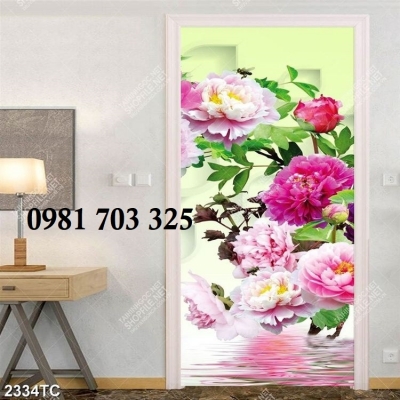 Tranh gạch men hoa mẫu đơn phong thủy ốp tường