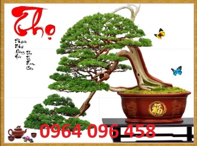 Tranh gạch 3d ốp tường cây bonsai - 67CVB