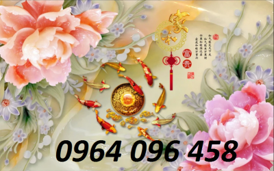 Gạch tranh phong hủy hoa mẫu đơn 3d - LCFV3