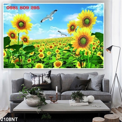 Tranh cánh đồng hoa 3d cao cấp JP59669