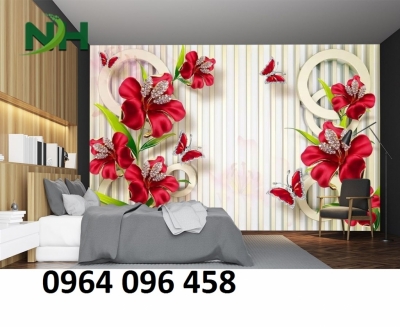 tranh 3d phòng ngủ
