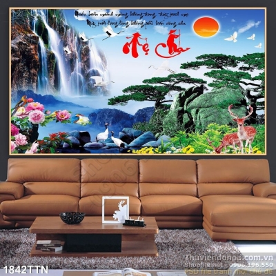 tranh gạch 3d cha mẹ - AG56