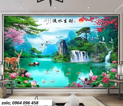 Tranh phong thủy - tranh gạch 3d phong thủy - HCX4