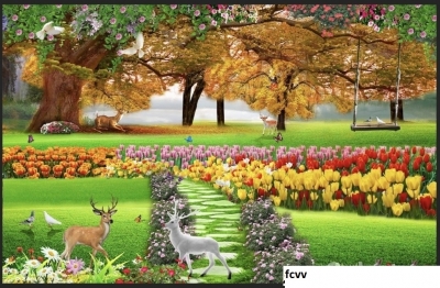 Tranh gạch ốp tường 3d phong cảnh thiên nhiên - SXC31
