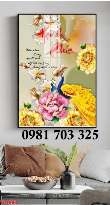 Gạch tranh thư pháp 3D ốp tường