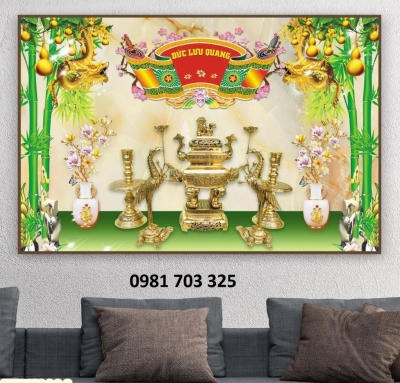 tranh gạch ốp tường, tranh phòng thờ