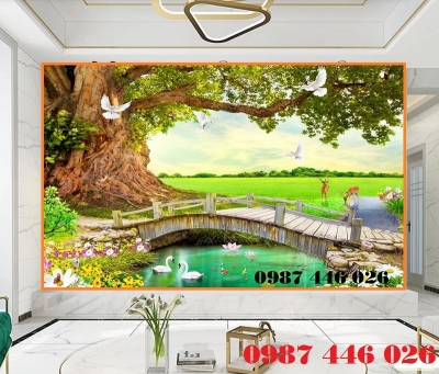 Tranh gạch men phong cảnh thiên nhiên 3d HP9722