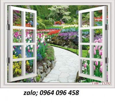Tranh gạch 3d cửa sổ - 943SLK
