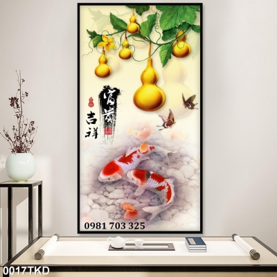 Tranh gạch khổ đứng trang trí