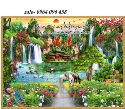 Tranh gạch 3d ốp nhà mồ - BXC33