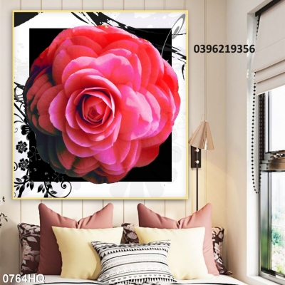 Gạch tranh hoa đẹp 3d trang trí