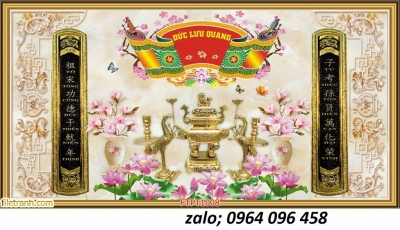 Tranh gạch 3d phòng thờ - TMC44
