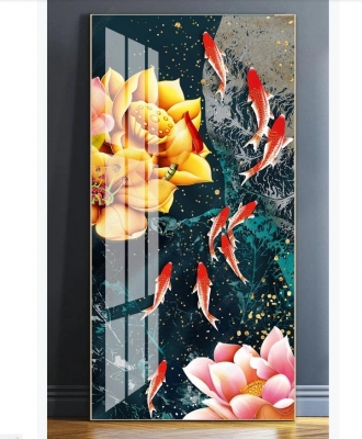 Gạch ốp tường 3d cá chép