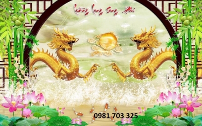 Tranh long phụng-gạch tranh 3D