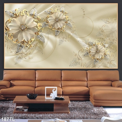 Tranh gạch 3d hoa trang trí đẹp