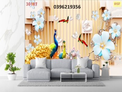Tranh 3D đẹp hình công phượng trang trí