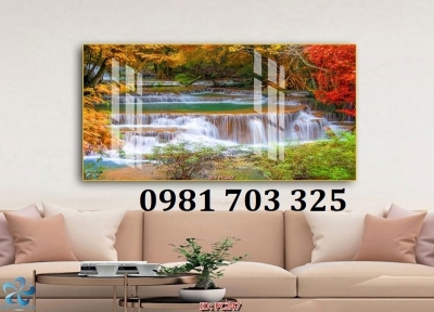 Gạch tranh 3D trang trí phòng khách đẹp