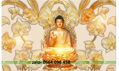 Tranh gạch 3d phật phòng thờ - 799MN