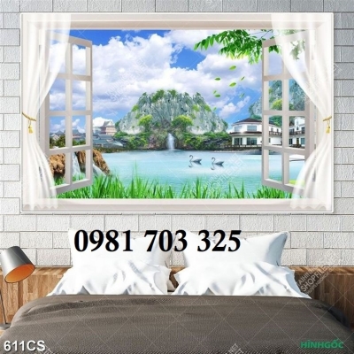 Gạch tranh cửa sổ 3d đẹp