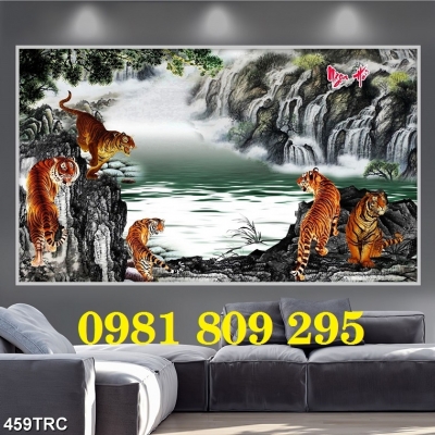 Tranh hổ - tranh gạch 3d con hổ