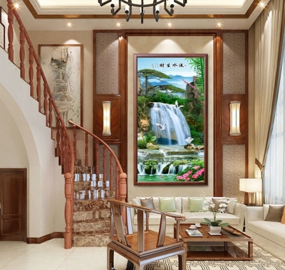 Mẫu tranh gạch 3d ốp tường cầu thang - PTR5