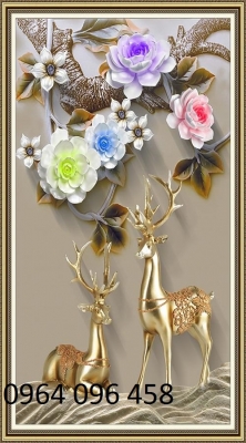 Tranh gạch 3d khổ đứng - GVCC3