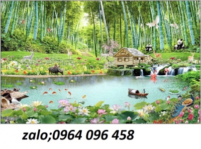 Tranh 3d cảnh đồng quê - tranh gạch 3d ốp tường - 987CM