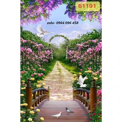 Tranh gạch 3d phong cảnh khổ đứng - ALK64