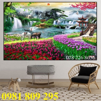 Gạch tranh 3d - mẫu tranh phong cảnh