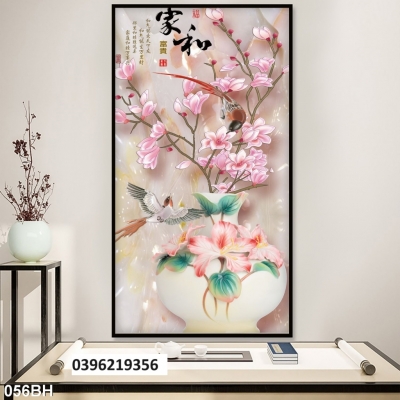 Tranh gạch bình hoa trang trí đẹp