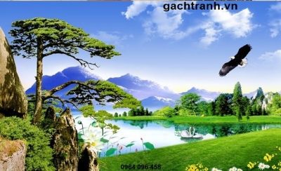 tranh gạch 3d mẫu tranh phong cảnh
