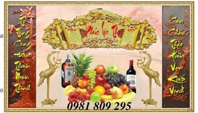 Tranh gạch, tranh câu đối phòng thờ NDFF5