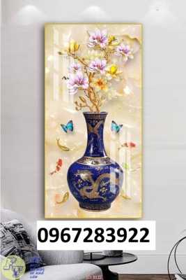 Tranh gạch 3d bình hoa đẹp