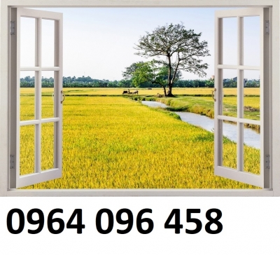 Tranh cửa sổ tranh gạch 3d cửa sổ - 08XP