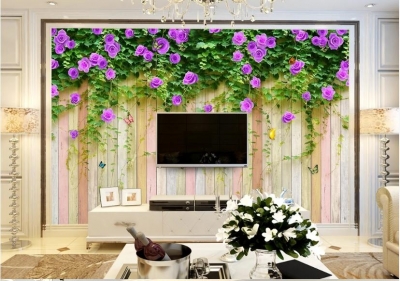 Tranh phòng ngủ-Gạch tranh hoa tím