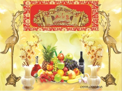 Gạch tranh 3d trang trí phòng thờ