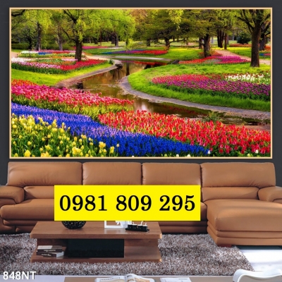 Gạch 3d vườn hoa đẹp HG3324