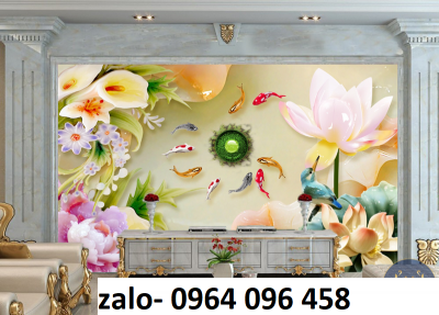 Mẫu tranh gạch 3d trang trí phòng khách - N955