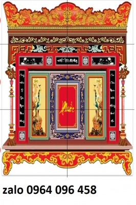 Gạch tranh 3d ốp tường bàn thờ - KCDC4