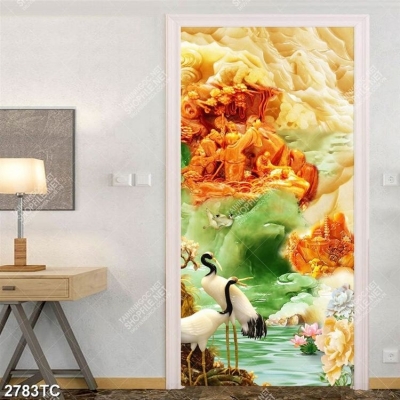 Tranh tùng hạc 3D, gạch tranh phong thủy