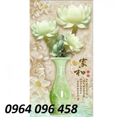 Tranh bình hoa - tranh gạch 3d trang trí nhà - 942CVV