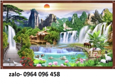 Tranh gạch phông cảnh đồng quê 3d - KCN32